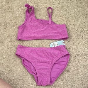 NWT cat and jack purple bikini size xxl 16-18